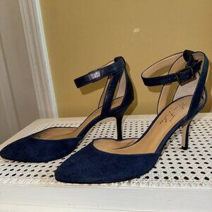 Vintage Marc Fisher Blue Suede Stiletto Heels